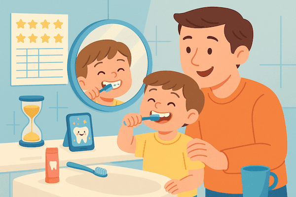 حيل لتشجيع تنظيف الأسنان