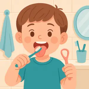 لماذا يعتبر تنظيف اللسان جزءاً مهماً من روتين العناية بالفم للأطفال